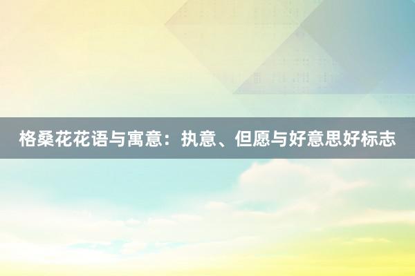 格桑花花语与寓意：执意、但愿与好意思好标志
